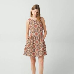 Julian Taylor New York Womens Multicolor Round Neck Sleeveless Sun Dress Size 10